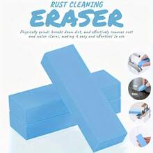 2pcs/1pc Magic Eraser, Stainless Steel Rust Remover, Stainless Steel Tap Descaling Eraser, Kitchen Cleaning Brush, Bathroom Mirror Wiping Eraser, Toilet Rust Eraser, Multipurpose Rubber Cleaner For Kitchen & Bathroom - Removes Limescale, Rust And Stains Without Cleaner