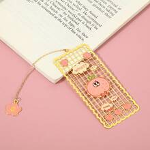 1 件草莓兔主题书签，精致可爱卡通风格流苏镂空金属艺术书签，笔记本页夹，学生创意礼物，读者学校用品，返校 - 彩色 - 查看 14