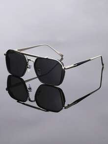 1 件男士复古方形框架时尚眼镜 - 多色 - 查看 25