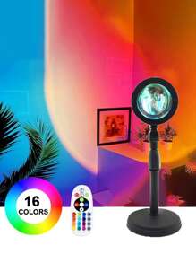 Le projecteur de lumière ambiante avec 16 couleurs RGB et télécommande - 4 réglages de mode pour la photographie est une lumière décorative parfaite pour les selfies, les festivals, les fêtes, les salons, les chambres à coucher et l'ameublement de la maison. Il peut créer une atmosphère chaleureuse et onirique à la maison. Cette lampe USB est un cadeau idéal pour les anniversaires, la Saint-Valentin et autres occasions.