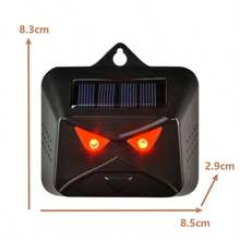 Repelente de animales con energía solar, luz roja intermitente, sensor de movimiento para ahuyentar jabalíes, repelente solar para exteriores para ahuyentar cerdos, conejos, lobos, osos, ciervos, mapaches