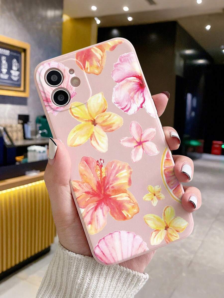 Blumen Handyhülle mit perforiertem Rand, Lotus Blumen Motiv, stoßfest, kompatibel mit iPhone 14, 14 Pro, 14 Pro Max, 3D Cartoon für iPhone 13, 13 Pro, 13 Pro Max, 11, 11 Pro Max, 12, 12 Pro, 12 Pro Max, XR, 7/8