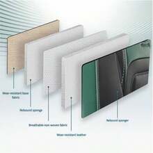 Chic Black & Red Contrast Faux Leather 5-Seater Full Coverage Car Seat Covers (5PCS) - Emblem & Lettering Design Universal Fit Auto Seat Protectors - Red and Black Five Seats - View 3