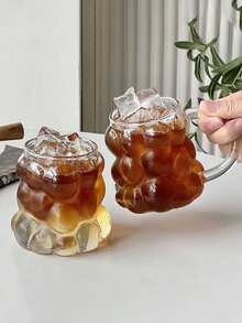 1 pieza Vaso de vidrio con diseño de uva, apto para uso en fiestas en el hogar, vaso de leche, café, latte, jugo