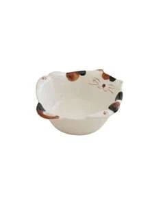 1pc Cute Cat Design Ceramic Plate, Japanese Cartoon Adorable High-Quality Dinnerware, Serving Dish, Microwave & Dishwasher Friendly, Gift - Multicolor - View 17