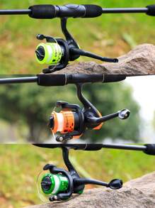 SOUGAYILANG 3BB Foldable Fishing Reel - 5.2:1 Gear Ratio, Interchangeable Handle, Stainless Steel Shaft & Precision Ball Bearings