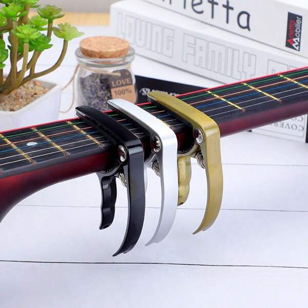 1 pieza Afinador de guitarra de aleación de zinc, Afinador de tono mejorado con clip para guitarras acústicas y eléctricas, Accesorios musicales al por mayor, Accesorios ideales para amantes de la música