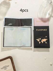 4 chiếc ví đựng hộ chiếu bằng kim loại họa tiết vân đá cẩm thạch, bao đựng hộ chiếu, ví đựng hộ chiếu, đồ dùng học tập, đồ dùng cần thiết cho trường học, bao đựng hộ chiếu học sinh, túi đựng hộ chiếu, túi đựng hộ chiếu du lịch, túi đựng hộ chiếu nghỉ lễ, túi đựng hộ chiếu máy bay, đồ dùng cần thiết cho năm học mới, unisex, đồ dùng cần thiết khi đi du lịch, phụ kiện du lịch, phụ kiện nghỉ lễ - Nhiều màu - Xem 4