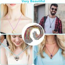 10/20/30/50/100/200/500 Pcs/Pack 1.5mm Adjustable Woven Cord Necklace, Suitable For Jewelry Making DIY Necklace & Bracelet