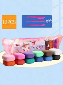 48pcs Super Light Air Dry Clay, Playdough, Craft Molding Dough Multi-Color Set, Odorless, Perfect Gift For Kids (Random Pattern Cardboard In Package)