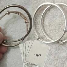 10 件/套珠宝抛光布、项链清洁布、戒指和手链银质除锈抛光布 - 彩色 - 查看 3