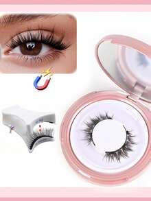 可重复使用无胶2对可重复使用的磁性睫毛膏，带涂抹，磁性睫毛膏外观自然，无需胶水，易于使用和拆卸 - 濃密款 - 查看 13