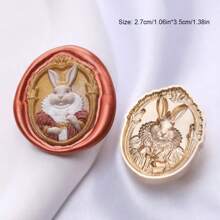 1 Pc Fairy Tale Series Wax Seal Stamp Head, Detachable Solid Brass, Intricate Fairy TalesDesigns (Castle/Rabbit/Bear/Hot Air Balloon/Candy House), Wax Sealed Stamp Head, Fire Paint Seal Head, DIY Craft, Gift Packaging, Envelope Sealing, Party Invitation Letter,Back To School,School Supplies