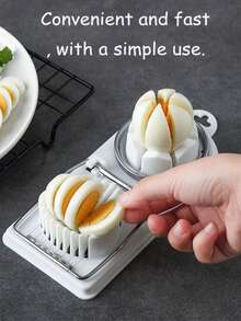 1pc Household Multifunctional Egg Slicer, Suitable For Hard-Boiled Eggs, 2-In-1 Egg Cutter/Divider/Dicer/Slicer, Kitchen Small ToolCreative Home Cutting Tool, Creative Kitchen Supplies - Multicolor - View 1