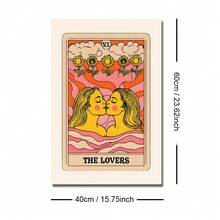 1 幅无框恋人女同性恋塔罗牌墙面艺术海报帆布印刷 LGBTQ 酷儿艺术画，适用于宿舍、卧室、客厅、现代家居装饰 - 彩色 - 查看 11