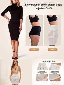 1 pieza Faja moldeadora para mujeres, reductora de abdomen, levanta glúteos, shorts de control corporal, faja de moldeado, pantalón reductor de muslos