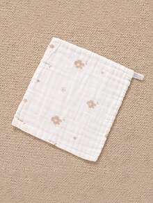 5件/包&3件/包随机卡通图案可爱婴儿围嘴新生儿纯棉超柔软小手帕婴儿洗脸巾婴儿用品纱布巾