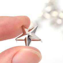 50/100pcs/Pack Metal Silver Star Rivets DIY Clothes Shoes Bags Handmade Clothing Accessories Punk Leather Studs Spikes Spots Nails Head Buttons