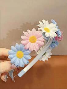 3 piezas Diadema floral para niñas, estilo campestre para vacaciones, adecuada para atuendos
