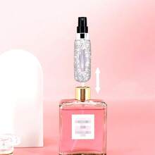 Perfume Spray Bottle 5ML White Bling Rhinestone Empty Portable Travel Fine Mist Refillable Mini Spray Dispensers For Perfume Essential Oil