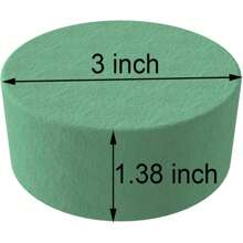 4 Floral Foam Blocks - Green Floral Sponge For Fresh And Artificial Flowers, DIY Craft Plastic Clay, Wet Or Dry Use, Round Cuttable Flower Bricks