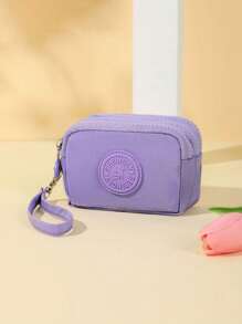 1pc Elegant Retro Style Zero Wallet -3 Zipper Design, Large Capacity, Suitable For Women's Gifts, Keychain Portable Storage Bag