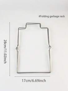 1pc/2pcs Stainless Steel Foldable Trash Bag Holder & Cleaning Cloth Rack, Kitchen Waste Bin Organizer