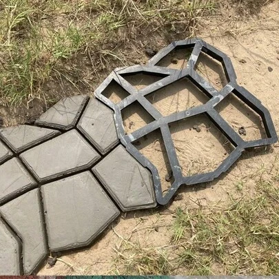 1pc Reusable Stepping Stone Mold, 34.98x34.98cm Plastic Concrete Mold, DIY Stepping Stone For Walkways, Lawns, Gardens, Non-Electric Paving Cement Mold