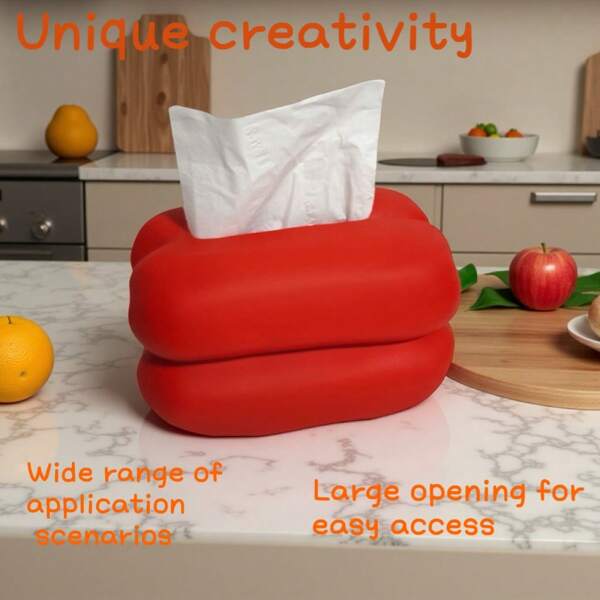 1pc Decorative Vegetable Pattern Tissue Box, High Aesthetic Value Household Item