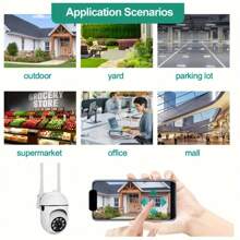 1 pezzo Telecamera di sicurezza senza fili 1080P Full HD da interni ed esterni, 2.4G/WiFi, visione panoramica a 360°, rilevamento del movimento e allarme, audio bidirezionale e illuminazione notturna, ideale per il monitoraggio della sicurezza domestica, di anziani e bambini, con supporto per archiviazione su cloud e scheda Micro SD - Perfetta per il monitoraggio di bambini e animali domestici e per la sicurezza domestica - Ideale come regalo per la famiglia