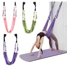 1PC Professional Yoga Hammock Flying Swing Aerial Adjustable Yoga Leg Stretching Practic Elastic Stretch Fitness Training Equipment Women Home Fitness Hanging Hammock Leg Splits Trainer - Multicolor - View 3