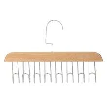 Appendiabiti in legno appeso, appendiabiti per uso domestico multifunzionale per camicie, biancheria intima, cravatte, cinture, organizzatore per armadi con design a onda
