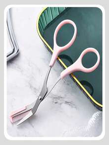 全新 Bent Moon 眉毛修剪工具套装，含眉梳和修剪器，眉毛剪刀，微距剃须刀，完美的眉毛修剪工具，更好地控制长度，修剪眉毛，家庭美容小工具，带迷你梳子的脱毛剪刀，面部脱毛，修剪器，美发用品，耐磨 - 彩色 - 查看 17