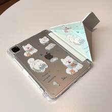 Samoyed Puppy Tablet Case Compatible With IPad, IPad 9th/8th/7th Generation 10.2-Inch, New IPad 10th Generation Case With Automatic Wake/Sleep Function, Four Corner Anti Drop, Suitable For IPad Case, Double Sided Color Pattern, Pen Slot, Crystal Transparent Acrylic Base, Suitable For IPad (A16) 11th, IPad Air 7 11 Inch, IPad 2020/2021/2022 Pro 11 Inch, IPad Air 6 11 Inch, Suitable For IPad Mini 7/Case, IPad Case - Clear - View 4
