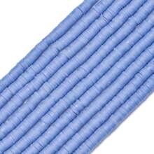 6mm 1/5/10 Strand Flat Round Polymer Clay Beads, Multicolor Loose Spacer Polymer Clay Beads For Jewelry Making, DIY Handmade Bracelet Necklace Jewelry Making Craft Supplies, Soft Clay Material, Art & Craft Beading Supplies