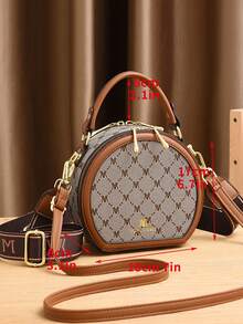 Soft Faux Leather Handbag And Wallet Combo - Women's Fashion Bag Set - Casual Versatile Zippered Tote With Edge Paint Finish And - Brown - View 3