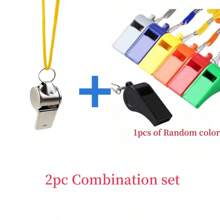 1pc/3pcs/5pcs Durable Metal Whistles - Loud & Clear Non-Pealess Design, Suitable For Sports, Coaching, And Outdoor Adventure, Stainless Steel Whistles With Bright Surface, High Sound Quality, Black Rope And Yellow Rope For Referees, Coaches, And Use, Providing Crisp Sound Clarity For Sports Officials, Hikers, And Pet Trainers