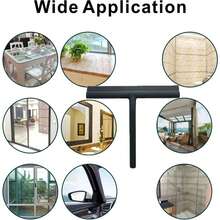 1pc Silicone Squeegee With Hook , Handheld Shower Squeegee, Glass Wiper, Shower Door Squeegee For Window Cleaning Tool, Shower Water Removal Scraper For Shower Door, Window, Bathroom, Mirrors And Car Glass, Multi-Functional Wiper, Cleaning Supplies Home Bathroom Decor Fall Decor Back To School - Black - View 9