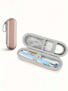 1pc Universal Toothbrush Travel Case, EVA Electric Toothbrush Travel Box - Shockproof And Waterproof Storage Box, With Large Storage Capacity, Can Store Toothbrushes, Heads, Chargers And Accessories -, Non-Food Contact, Suitable For Storing And Protecting Your Toothbrushes During Travel And Business Trips