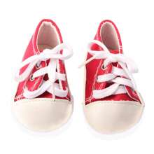 1 paire de chaussures de poupée, baskets en canevas pour poupée, chaussures de sport de couleur unie à la mode, convient aux poupées bébé reborn de 18 pouces, filles de 3 ans et plus, étudiants, accessoires de jouets pour enfants, cadeau d'anniversaire, fête de vacances