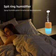 300ml Wood Grain Aroma Diffuser, Humidifier, Air Purifier, 7-Color LED, 2 Spray Modes, 2 Essential