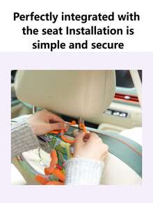 可爱卡通动物婴儿车镜带牙胶 - 后向座椅监视器，适用于婴幼儿，包括婴儿车挂钩奶嘴玩具 - 完美的新生儿礼物，一个卡通镜子婴儿观察镜反光后视镜