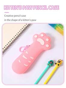 1PC Simulation Fruit And Vegetable Silicone Pencil Case, Creative Coin Purse, Key Pouch, Student Supplies, Fashion Items, Ideal For Gifts, Back To School, School Supplies, Pencil Pouch, School Bag - Multicolor - View 5