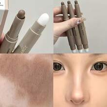 二合一修容棒带刷，自然塑形，面部阴影高光，彩妆化妆品，适合女性、学生、生日、情人节的礼物 - HERORANGE - 彩色 - 查看 10