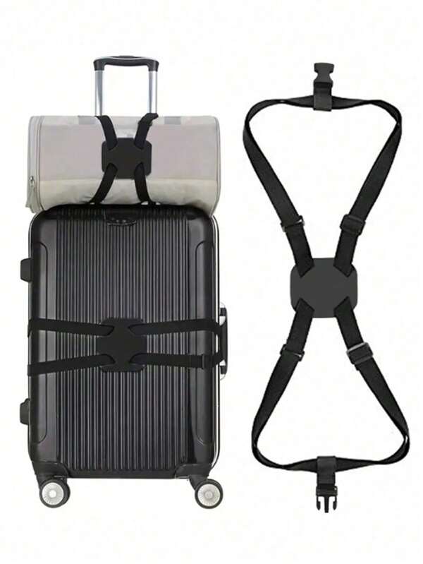 Correa de equipaje de viaje, portátil y ajustable para maleta pequeña y ligera, correa de sujeción para bolsa de viaje, para viajes, vuelos, viajes de negocios, vacaciones, para maletas, mochilas, bolsas escolares y accesorios escolares