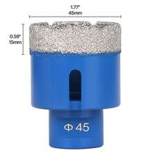 1PC 6mm-120mm M14 Thread Dry Vacuum Brazed Masonry Hole Saw Opener Diamond Drilling Core Bit For Ceramic Tile Granite Marble - Blue - View 11