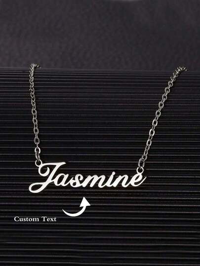 1pc Personalized Name Stainless Steel Neck Accessories, Old Money Custom, Friends For Anniversaries, Soccer Mom, For Weddings Valentines, For Birthdays