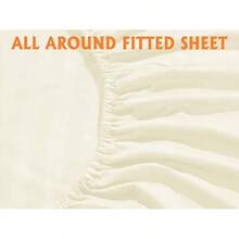 Elegant Comfort, Softest, Coziest 6-Piece Sheet Sets! 1500 Hotel Quality Luxurious Wrinkle Resistant Damask Stripe Bed Sheet Set, Black - Bedding 2025 - 象牙白 - 查看 6