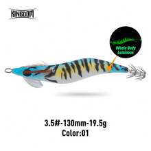 Kingdom EGI SHRIMPER Fishing Lures 2.5#/10g 3.0#/15.5g 3.5#/19.5g Squid Lure Lead Eging Lure Sinker Squid Jig Shrimp Baits Luminous Cuttlefish Bait Wobblers