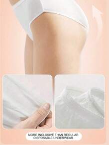 Ropa interior desechable para mujeres, Bragas triangulares desechables para mujeres, Adecuado para uso diario, Bragas antibacterianas independientes para mujeres para viajes y viajes de negocios, Pantalones cortos desechables para mujeres